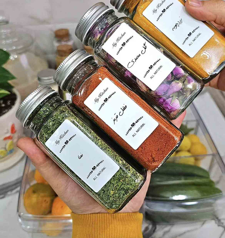 جا ادویه شیشه ای